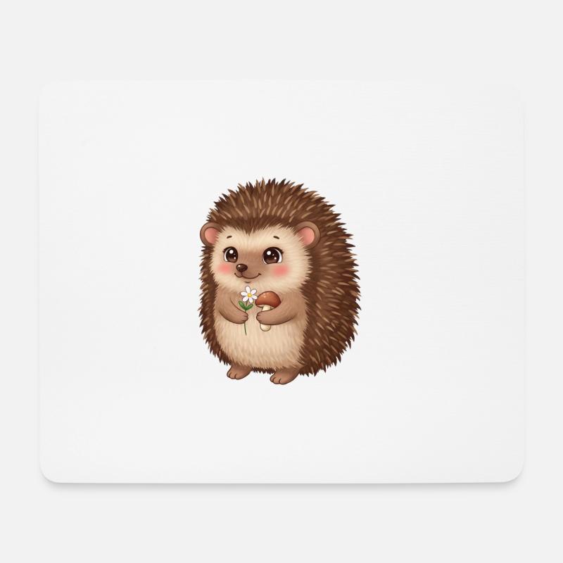 Tier Cartoon Igel - Mousepad (Querformat) - Weiß