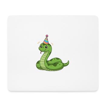 Animal Cartoon Party Snake - Mouse Pad (horizontal) - white - Front