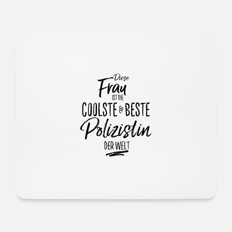 polizistin die Beste (s) - Mousepad (Querformat) - Weiß