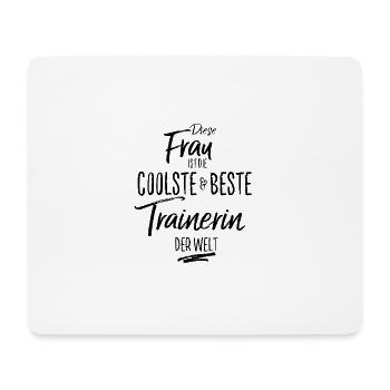 trainerin - die Beste (s) - Mousepad (Querformat) - Weiß - Vorne