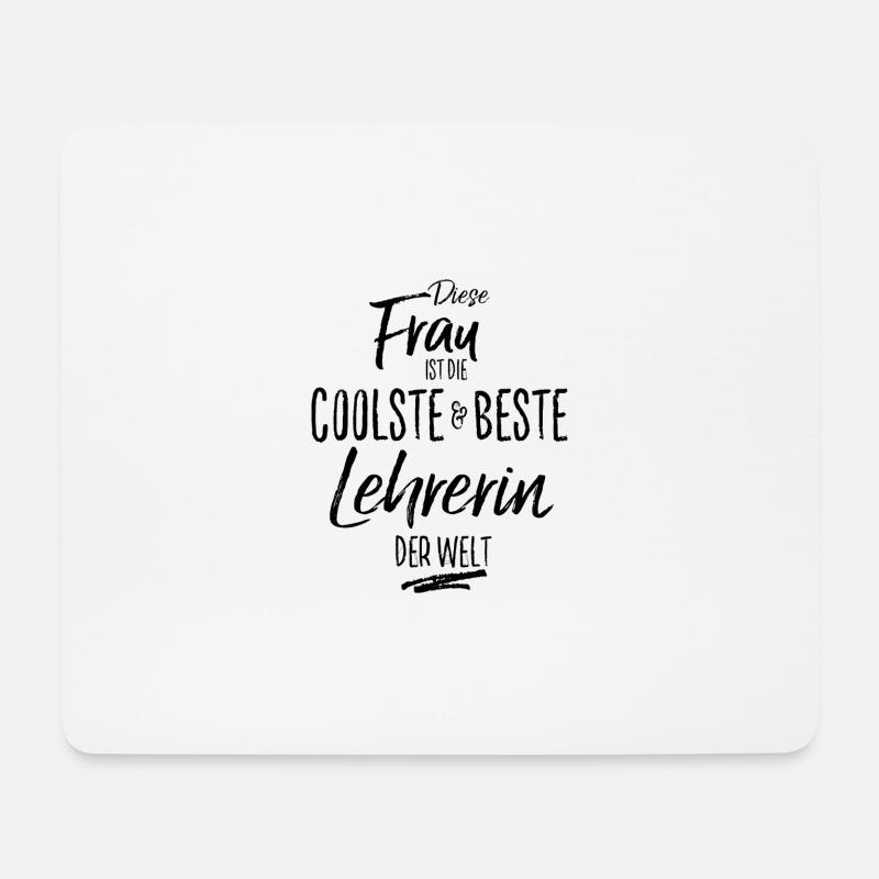 lehrerin-schwarz - Mousepad (Querformat) - Weiß