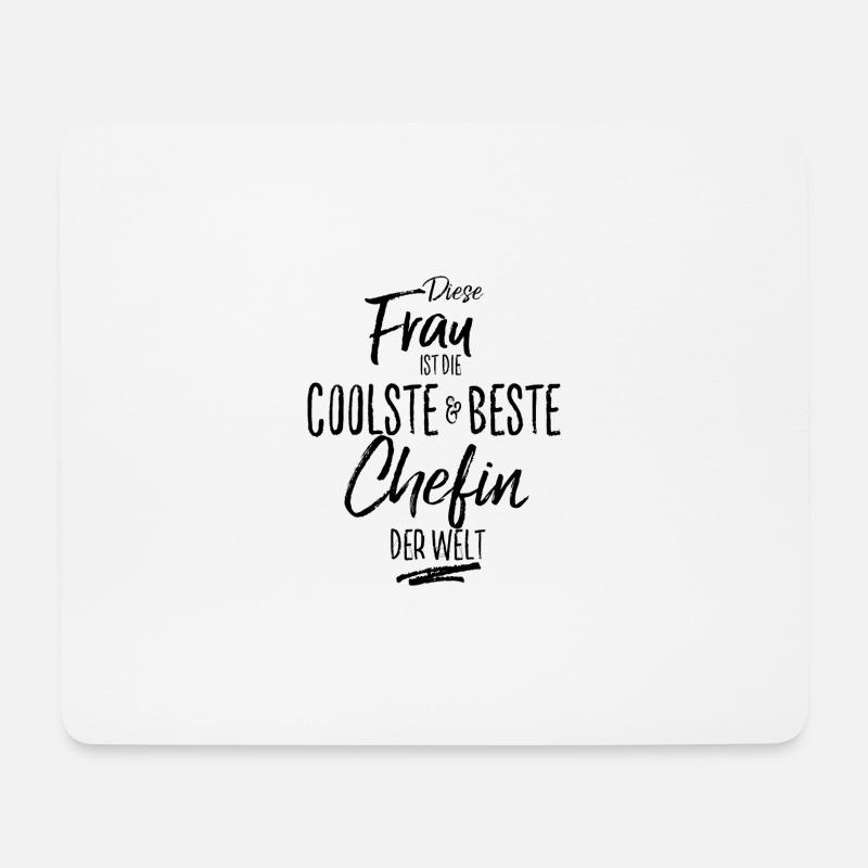 chefin-schwarz - Mousepad (Querformat) - Weiß