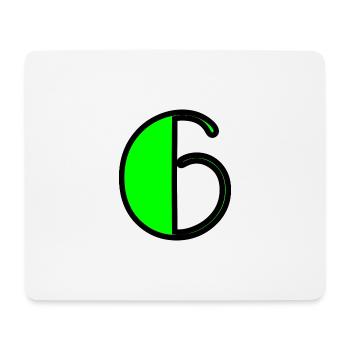 6 YEARS. 6th ANNIVERSARY. BIRTHDAY 6 YEARS. 6 - Mouse Pad (horizontal) - white - Front