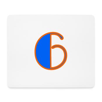6. 6 YEARS. 6th ANNIVERSARY. BIRTHDAY 6 YEARS. SIX - Mouse Pad (horizontal) - white - Front