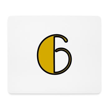 6 YEARS. 6th ANNIVERSARY. BIRTHDAY 6 YEARS. 6 - Mouse Pad (horizontal) - white - Front