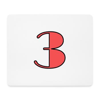 3 JAHRE. 3. JUBILÄUM. GEBURTSTAG 3 JAHRE. 3 - Mousepad (Querformat) - Weiß - Vorne