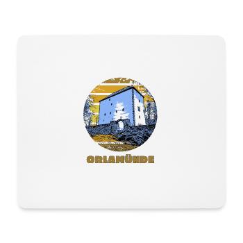 Ostthüringen Merch - Kemenate Orlamünde - Mousepad (Querformat) - Weiß - Vorne