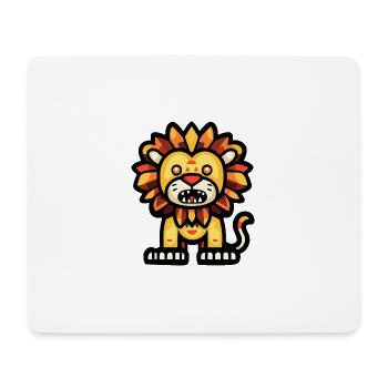 Löwe Halloween Tier - Mousepad (Querformat) - Weiß - Vorne