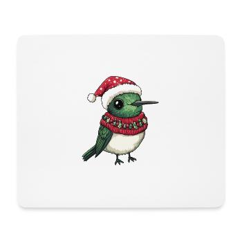 Kolibri Vogel Weihnachten Comic - Mousepad (Querformat) - Weiß - Vorne