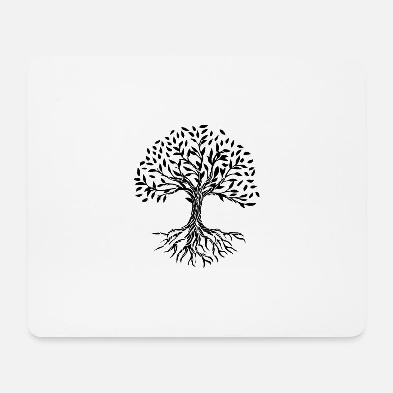 baum - Mousepad (Querformat) - Weiß