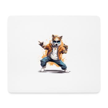 Cool dancing dog ideal for kids - Mouse Pad (horizontal) - white - Front