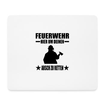 Feuerwehr - Mousepad (Querformat) - Weiß - Vorne