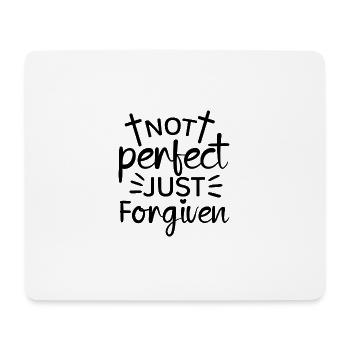 Nicht perfekt, nur vergeben - Mousepad (Querformat) - Weiß - Vorne