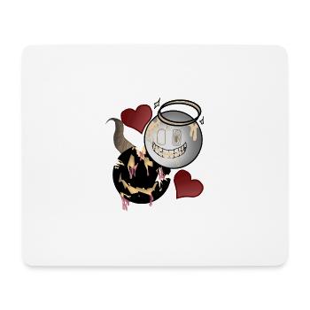 Angel and Devil Design - Mouse Pad (horizontal) - white - Front