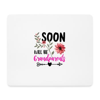 Bald werden wir Oma und Opa, Wir werden Großeltern - Mousepad (Querformat) - Weiß - Vorne