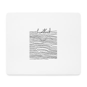 Battement de coeur coeur pulsation dessin infirmière médecin cadeau - Tapis de souris (format paysage) - blanc - Devant
