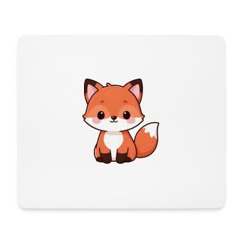 Niedlicher Fuchs Kawaii Geschenk  - Mousepad (Querformat) - Weiß - Vorne