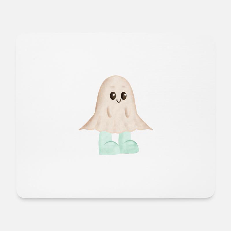 Kleines Gespenst in Stiefeln - Mousepad (Querformat) - Weiß