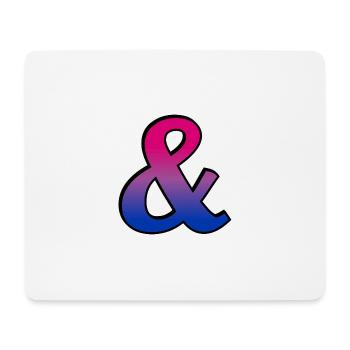 Sie und ich bi Flagge kaufmännisches und Symbol bisexuell - Mousepad (Querformat) - Weiß - Vorne