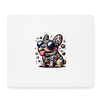 Frenchie bunt - Mousepad (Querformat) - Weiß - Vorne