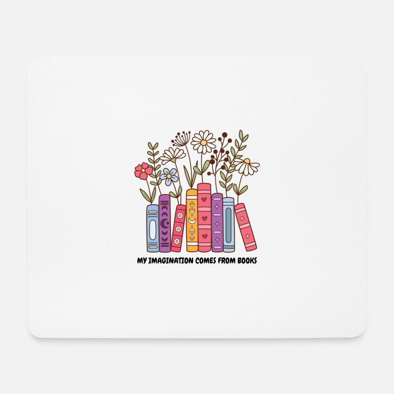 Flower Book Reading Magic - Mouse Pad (horizontal) - white