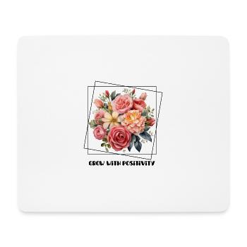 Bouquet de pétales de rose aquarelle - Tapis de souris (format paysage) - blanc - Devant