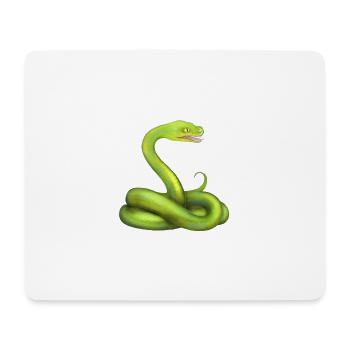 The Green Python Snake Jungle Animal - Mouse Pad (horizontal) - white - Front