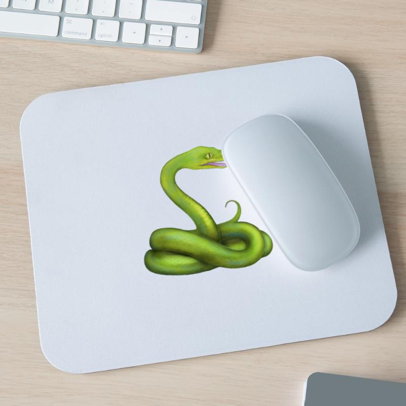 L’animal de la jungle du serpent python vert Tapis de souris (format paysage)