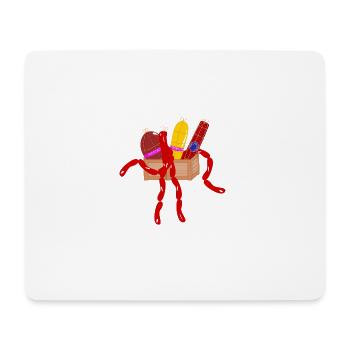saucisse - Tapis de souris (format paysage) - blanc - Devant