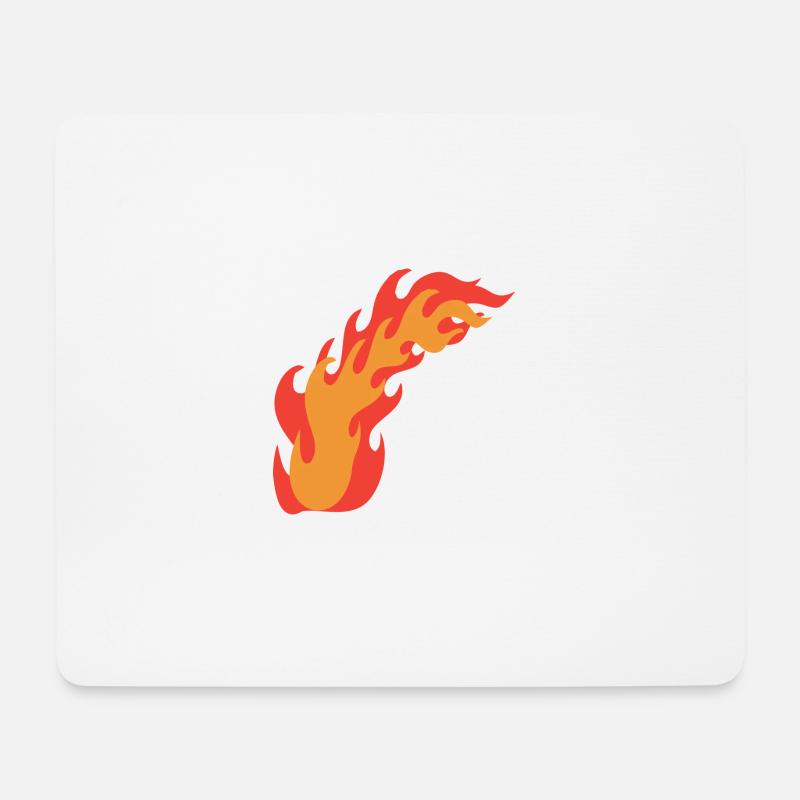 Flammen Feuer - Mousepad (Querformat) - Weiß