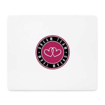 dream team heart circle - Mouse Pad (horizontal) - white - Front