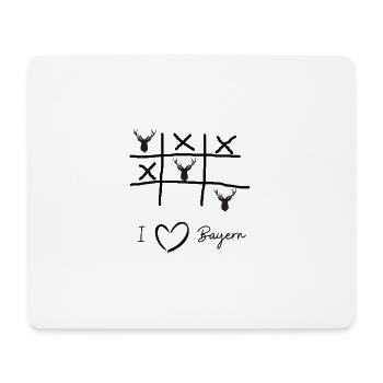 I love Bayern / Ich liebe Bayern - Mousepad (Querformat) - Weiß - Vorne
