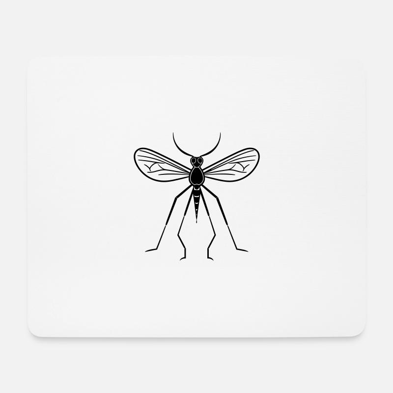 Mücke - Mousepad (Querformat) - Weiß