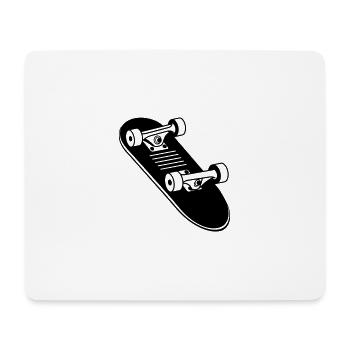 skateboard - Tapis de souris (format paysage) - blanc - Devant