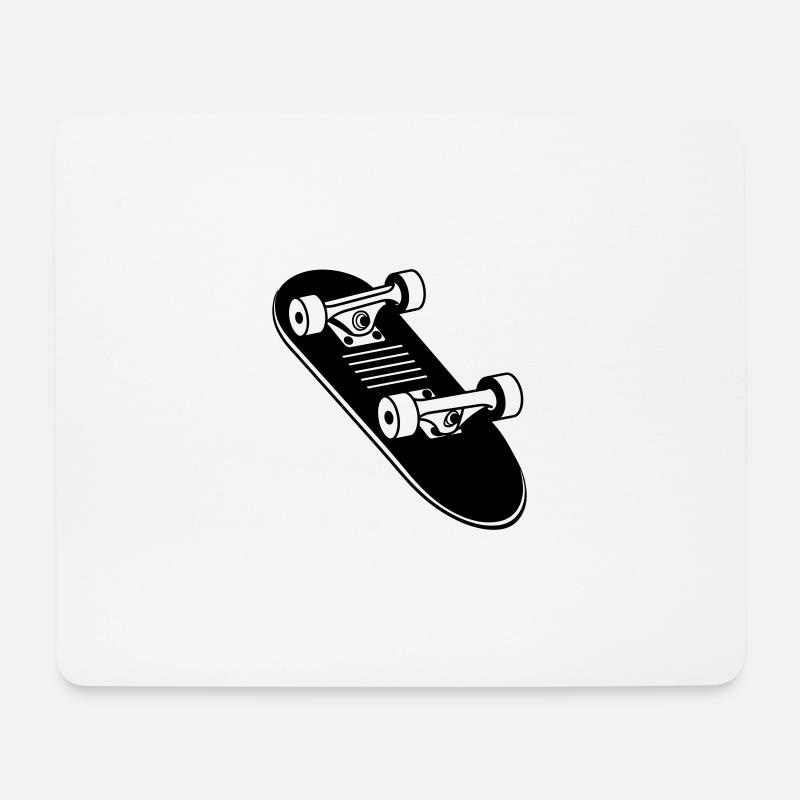 Skateboard - Mousepad (Querformat) - Weiß