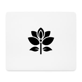 Blume - Mousepad (Querformat) - Weiß - Vorne