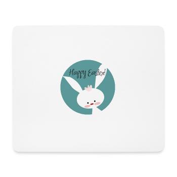 Happy Easter - Mousepad (Querformat) - Weiß - Vorne