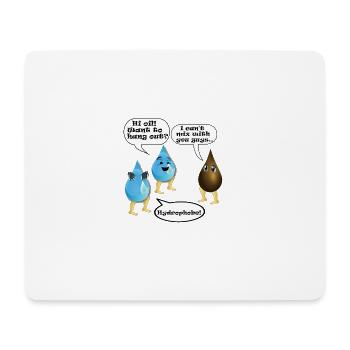 Water and oil - Mouse Pad (horizontal) - white - Front