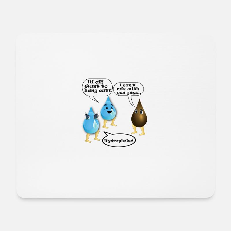 Water and oil - Mouse Pad (horizontal) - white