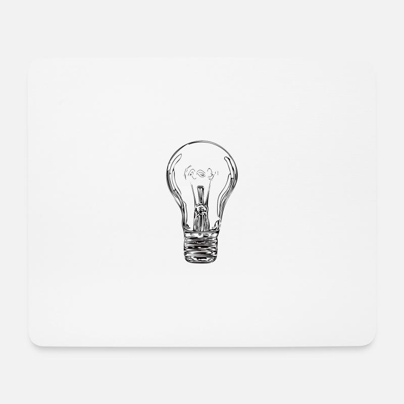 Glühbirne / Glühlampe - Mousepad (Querformat) - Weiß