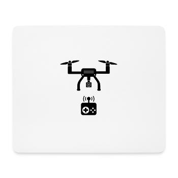 drone - Tapis de souris (format paysage) - blanc - Devant