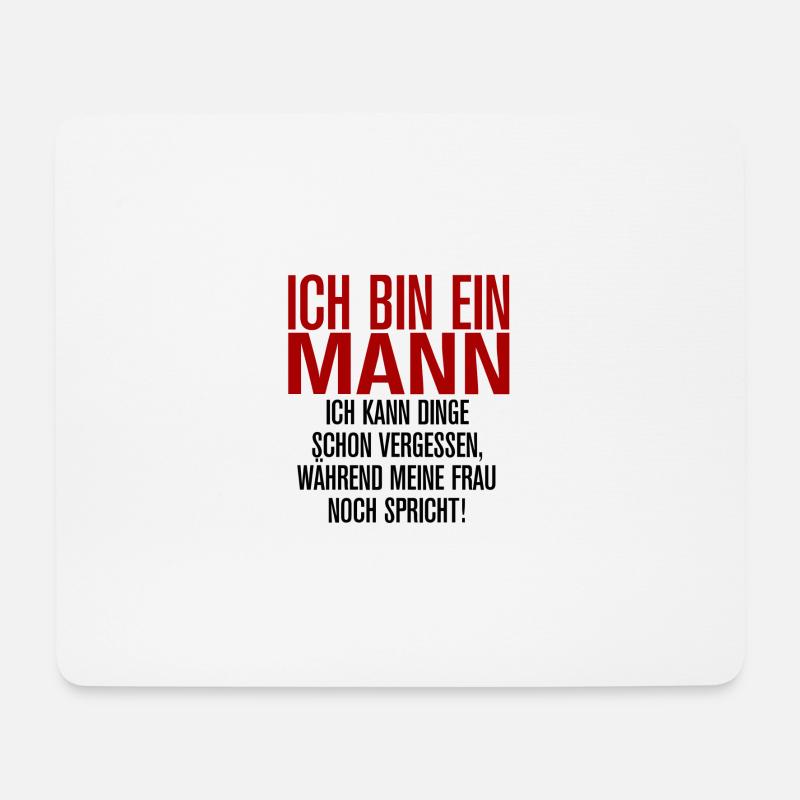Ich bin ein Mann - Mousepad (Querformat) - Weiß