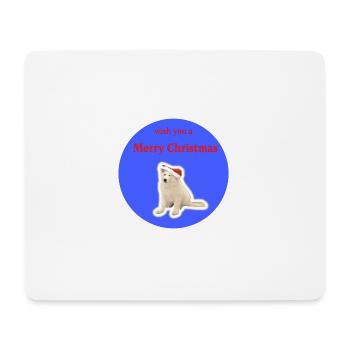 Merry Christmas blue - Mousepad (Querformat) - Weiß - Vorne