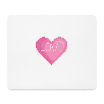 Herz - Mousepad (Querformat) - Weiß - Vorne