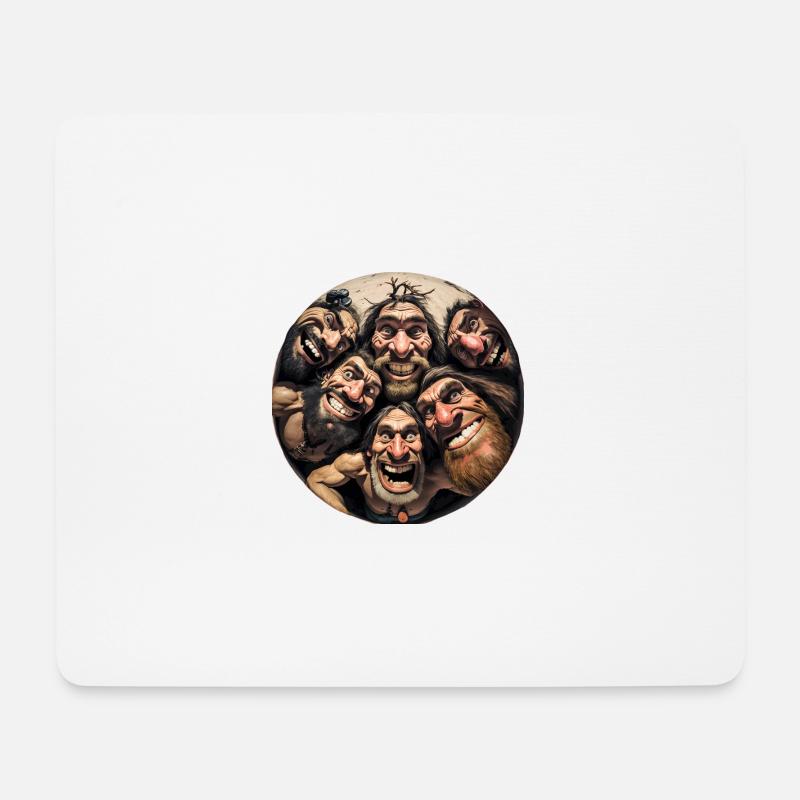 Deine Cavemen-Buddies - Mousepad (Querformat) - Weiß