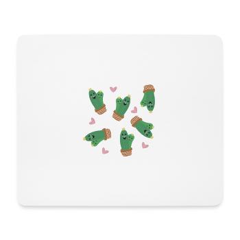 Cactus love - for best friends and family - Mouse Pad (horizontal) - white - Front