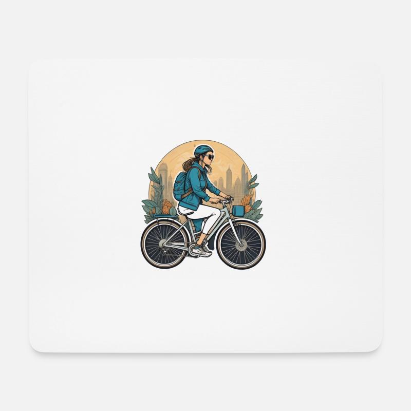 Bike Love - Mousepad (Querformat) - Weiß