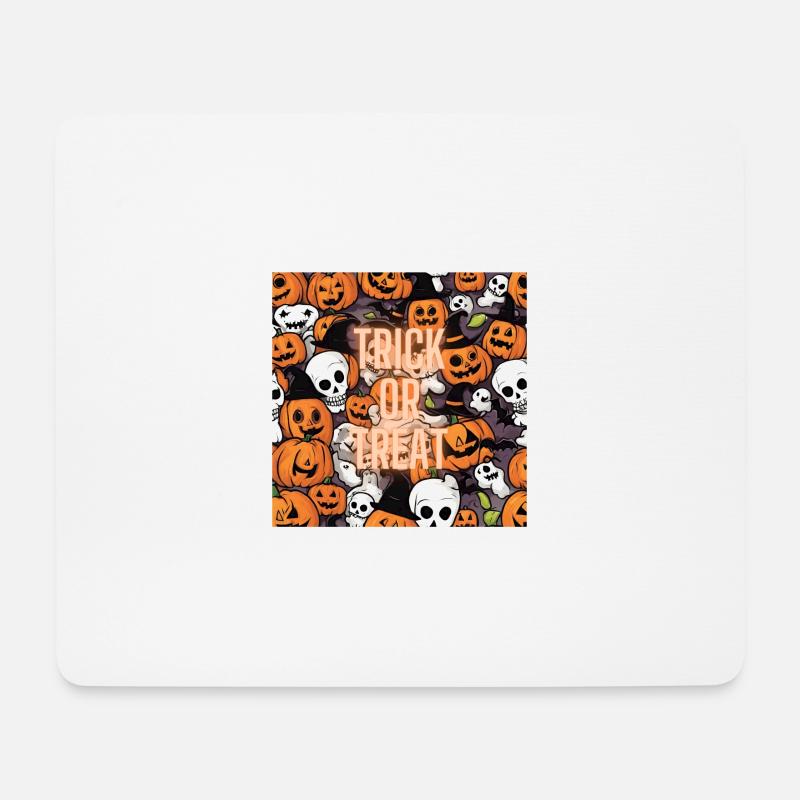 🎃 "Trick or Treat" Halloween Design 🍬 - Mousepad (Querformat) - Weiß