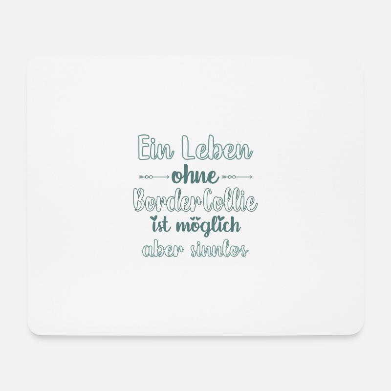 Border Collie - Mousepad (Querformat) - Weiß