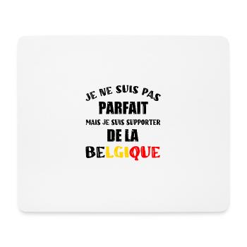 je ne suis pas parfait mais je suis supporter - Tapis de souris (format paysage) - blanc - Devant